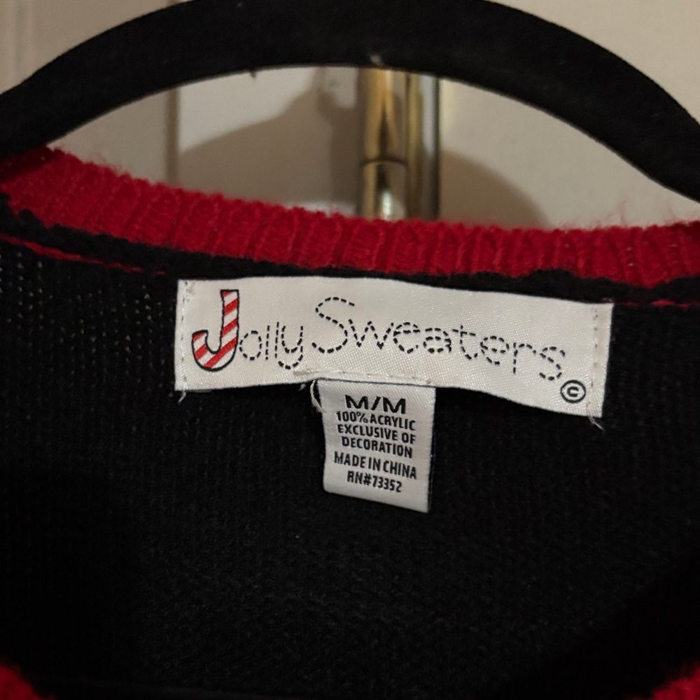 Festive Dinosaur Sweater - Black and Red - Picture 2 of 4